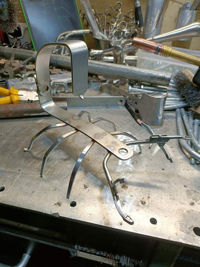 Work in progress on the bench