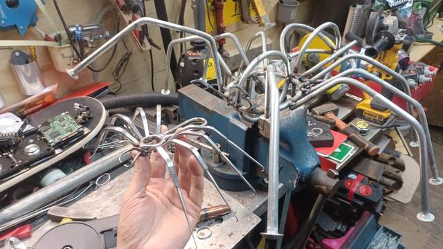 Work in progress on the bench