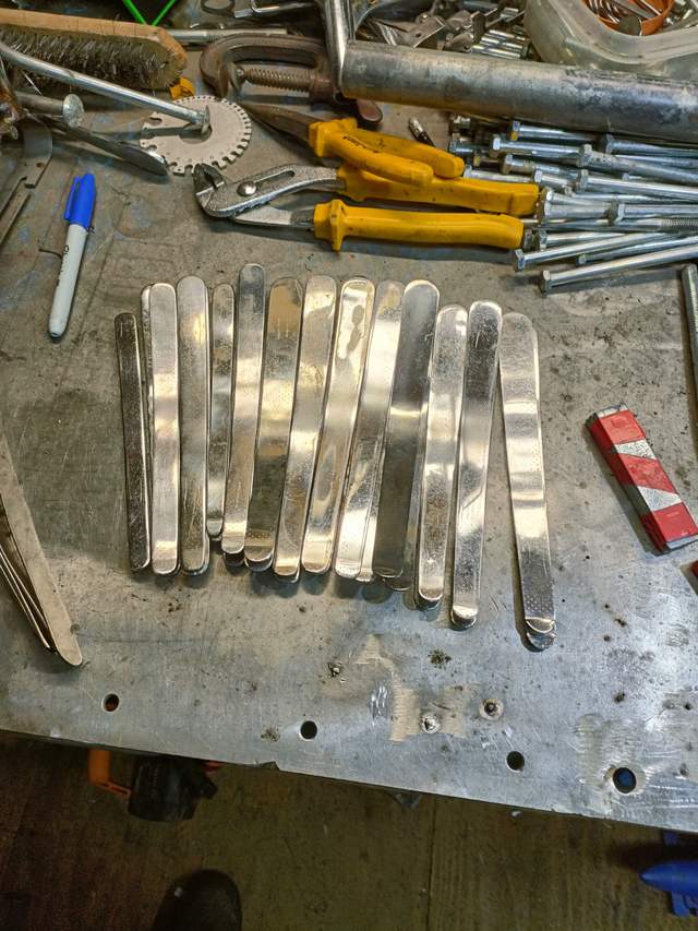 Work in progress on the bench