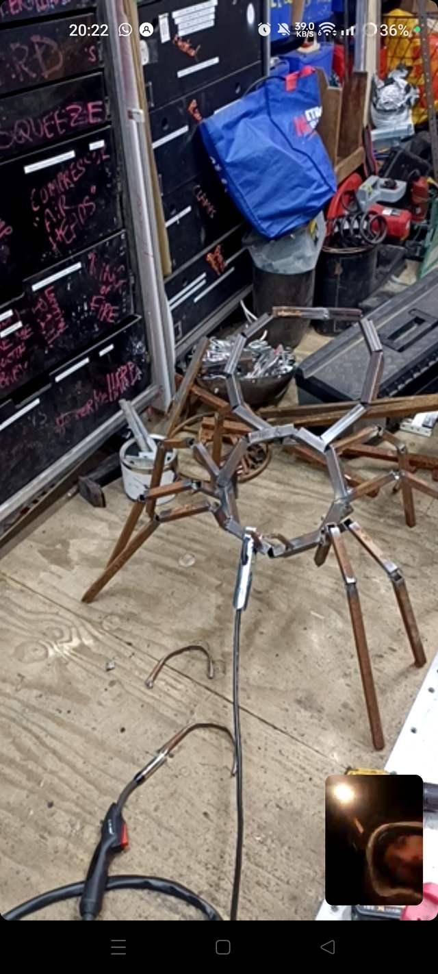 Work in progress on the bench