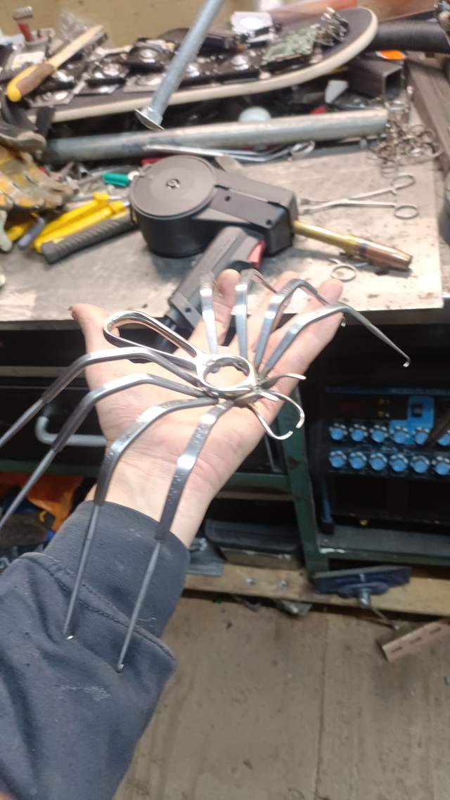 Work in progress on the bench